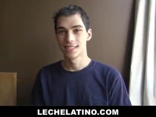 Young Latin Twink Gives Blowjob To Giant peter - LECHELATINO&period;COM