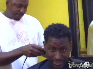 ThrowBack - Summer get gangbanged in the Barber Shop