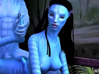 Avatar diva anal follada por enorme azul eje
